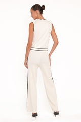 Jules Knitted Pant Set - White