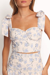 Kara Two Piece Set - Blue Floral