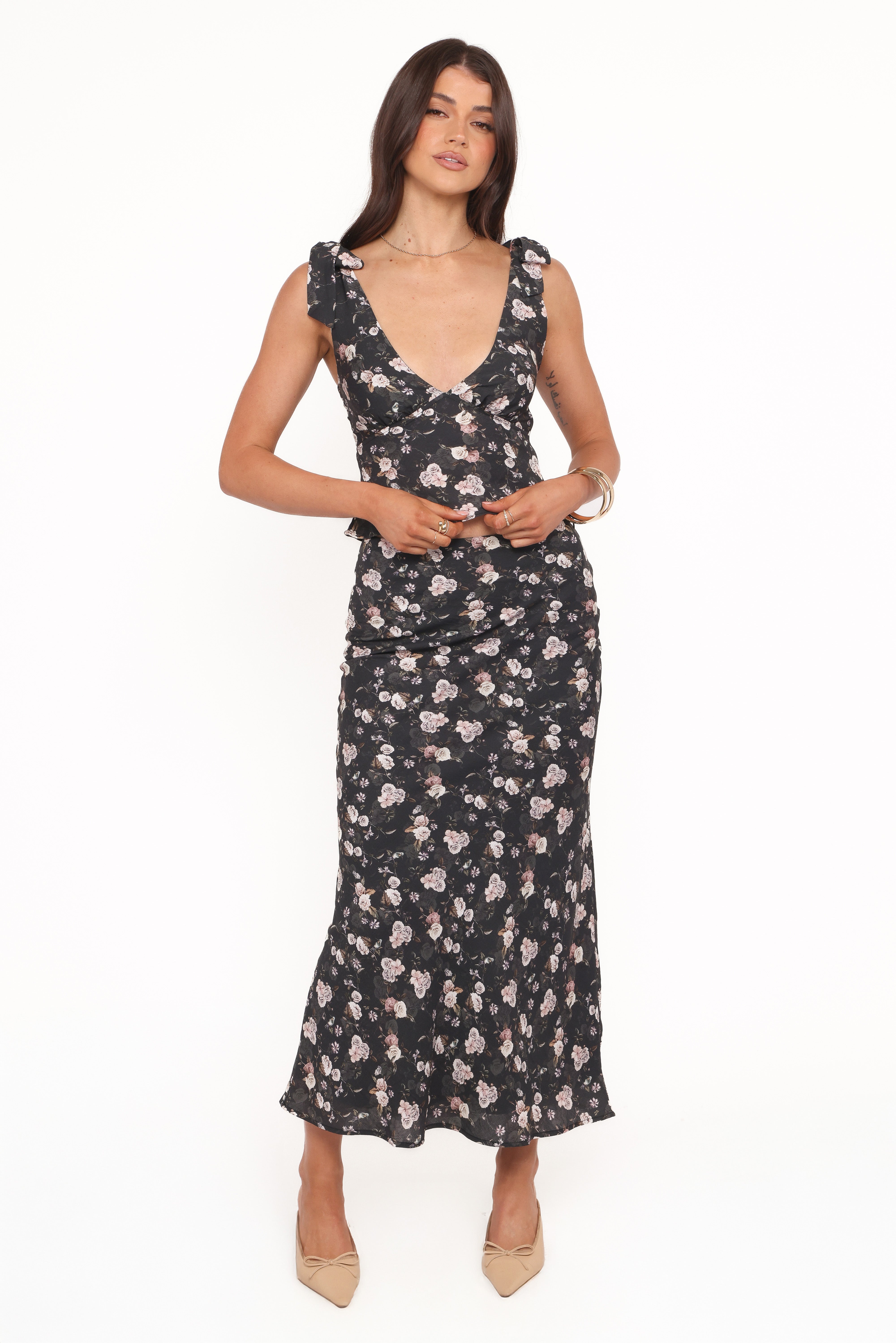 Giarda Maxi Skirt - Dark Floral