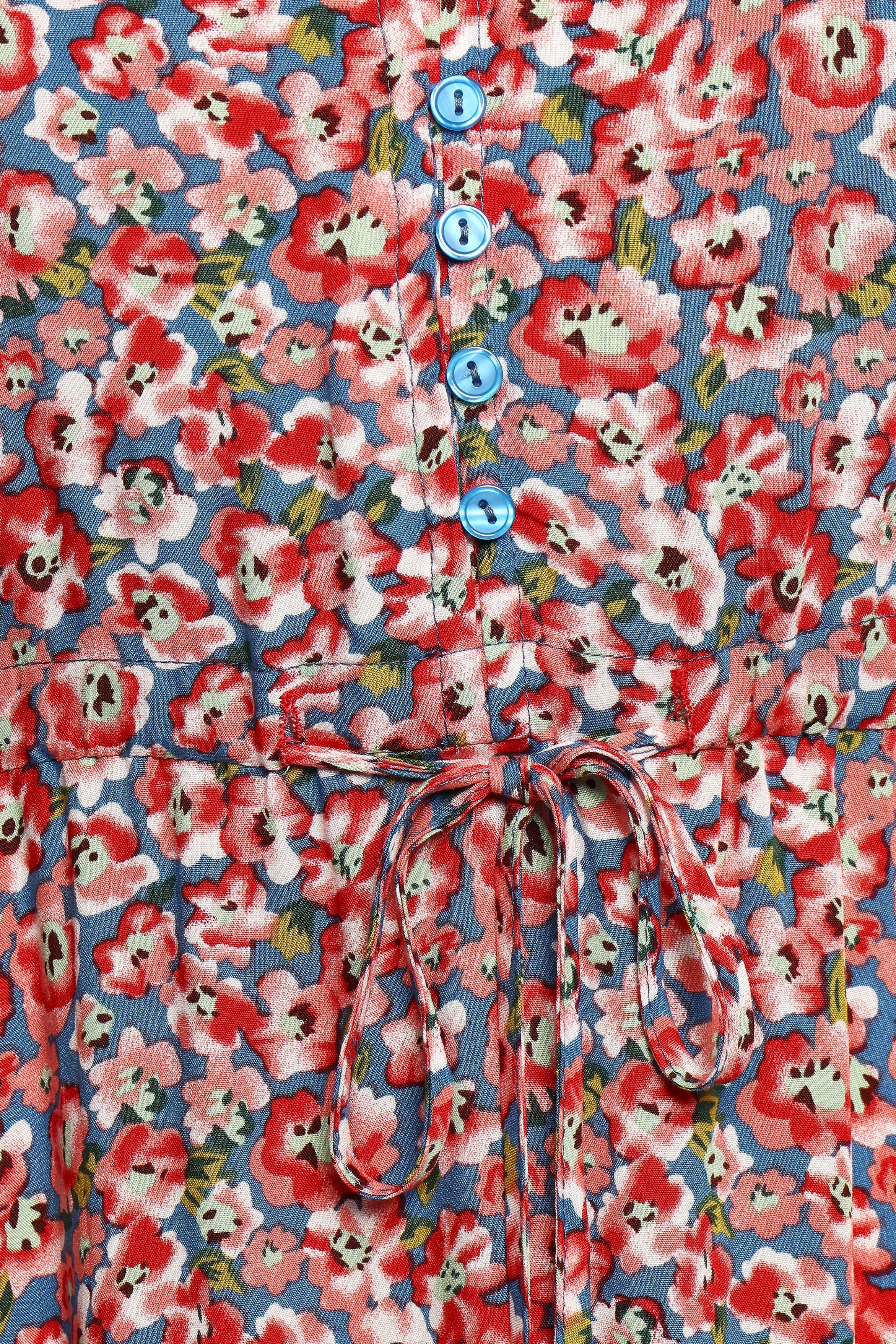 Kelda Dress - Blue Ditsy Floral