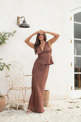 Velman Skirt - Brown Polka Dot