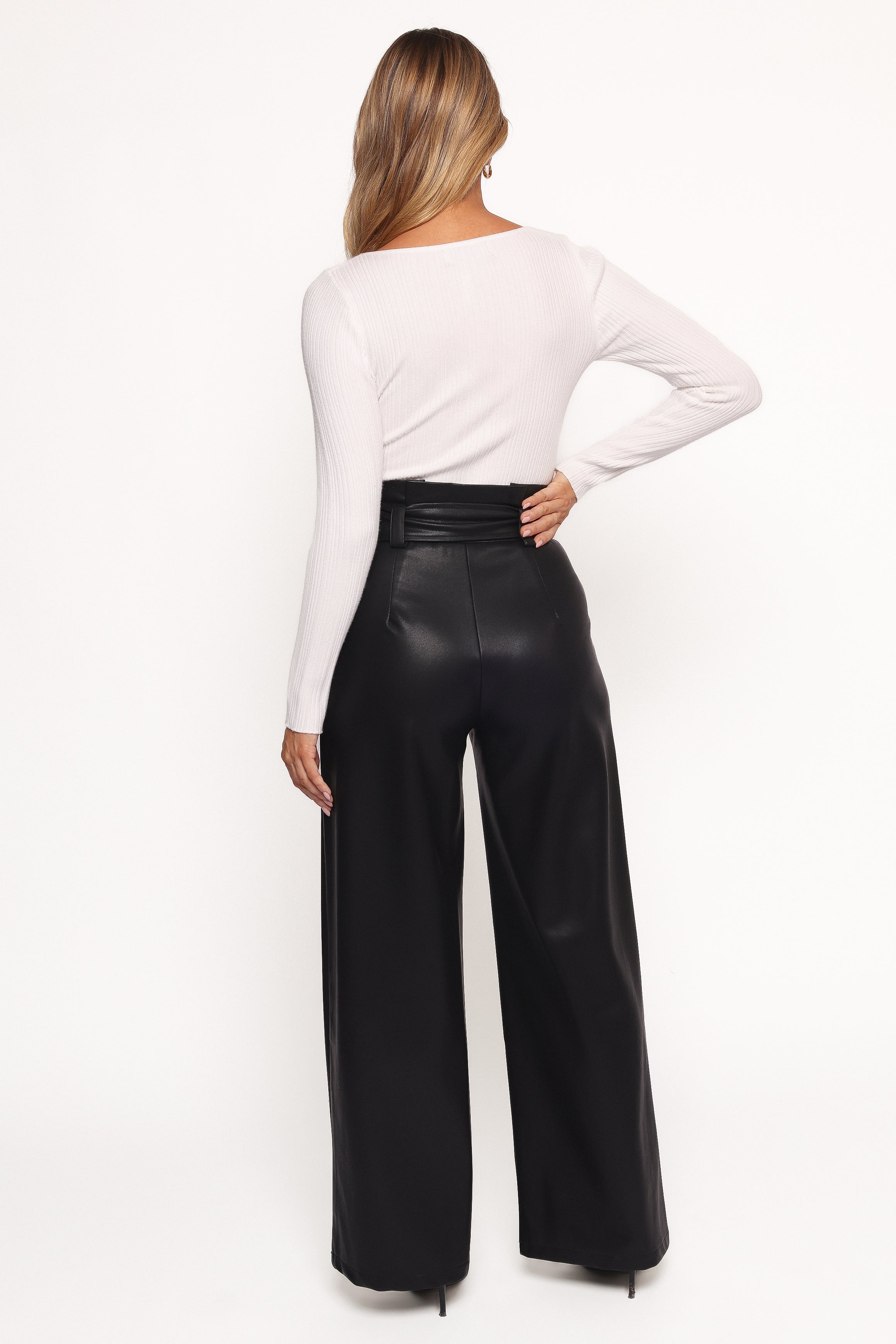 Kieran Faux Leather Pant - Black