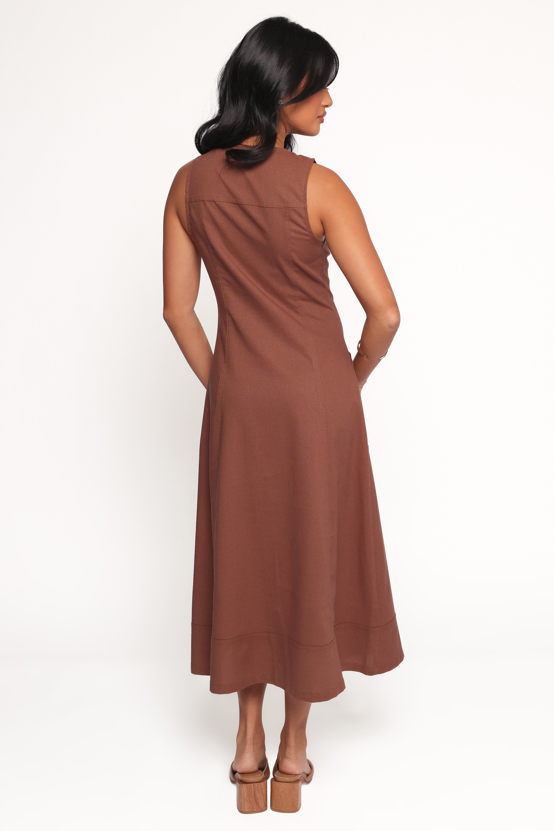 Kingsley Midi Dress - Chocolate