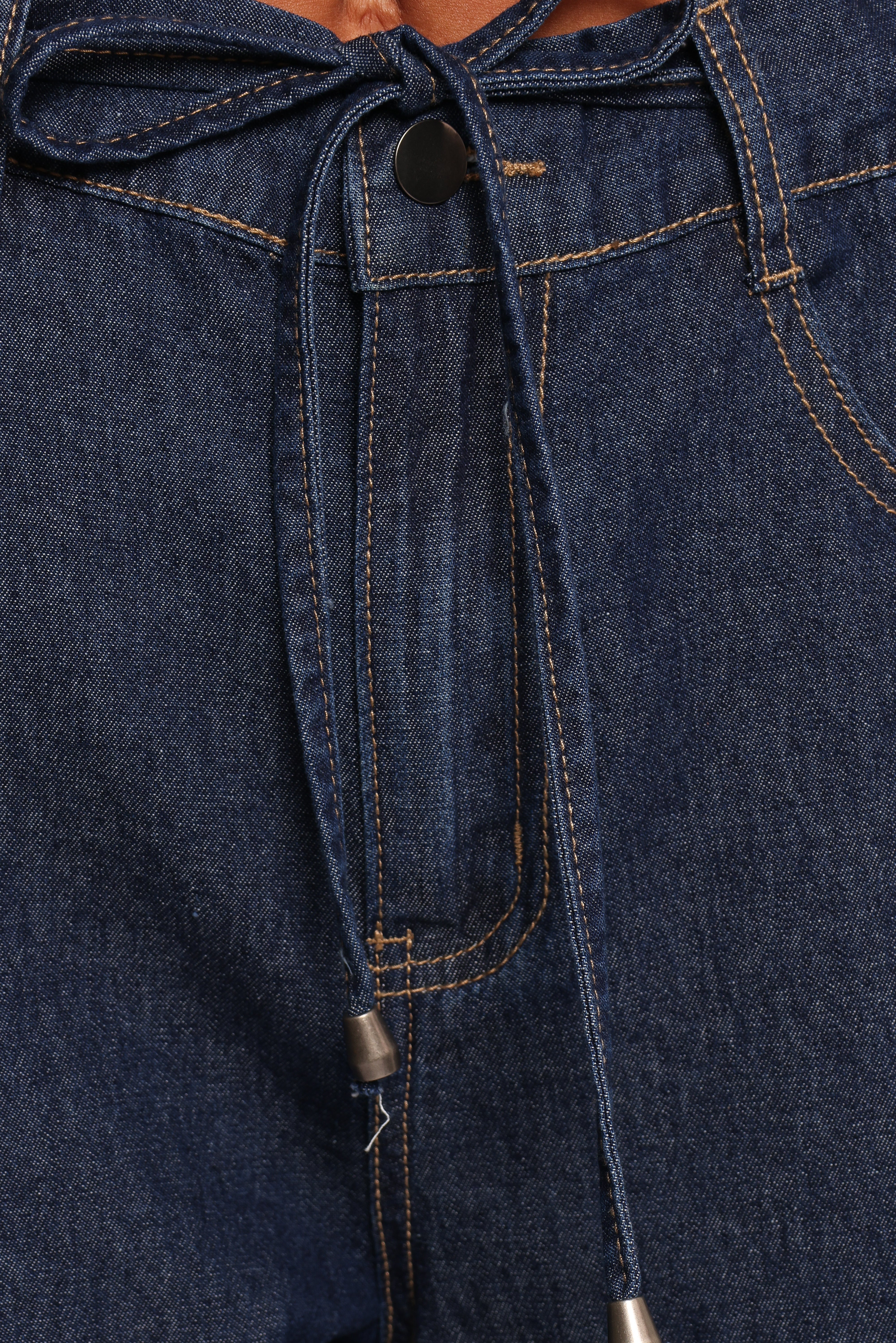 Kirie Wide Leg Denim Pant - Indigo