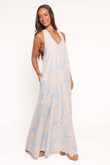 Naida Maxi Dress - Blue Soleil