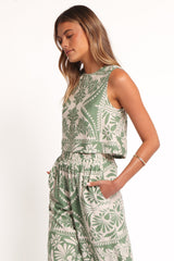 Nevin Top - Green Floral