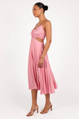 Niamh Midi Dress - Poppy Pink