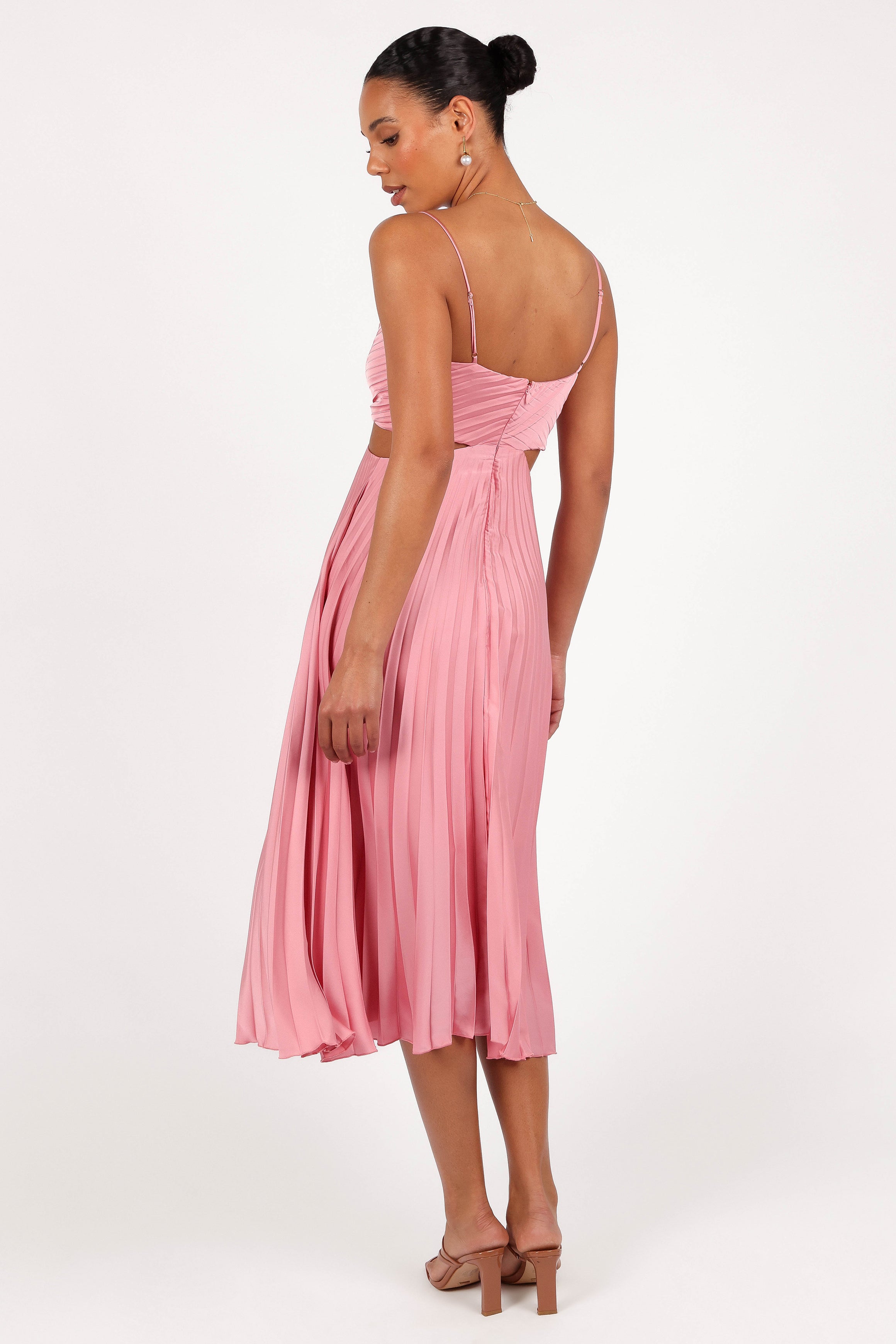 Niamh Midi Dress - Poppy Pink