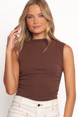 Nissa Top - Chocolate Brown