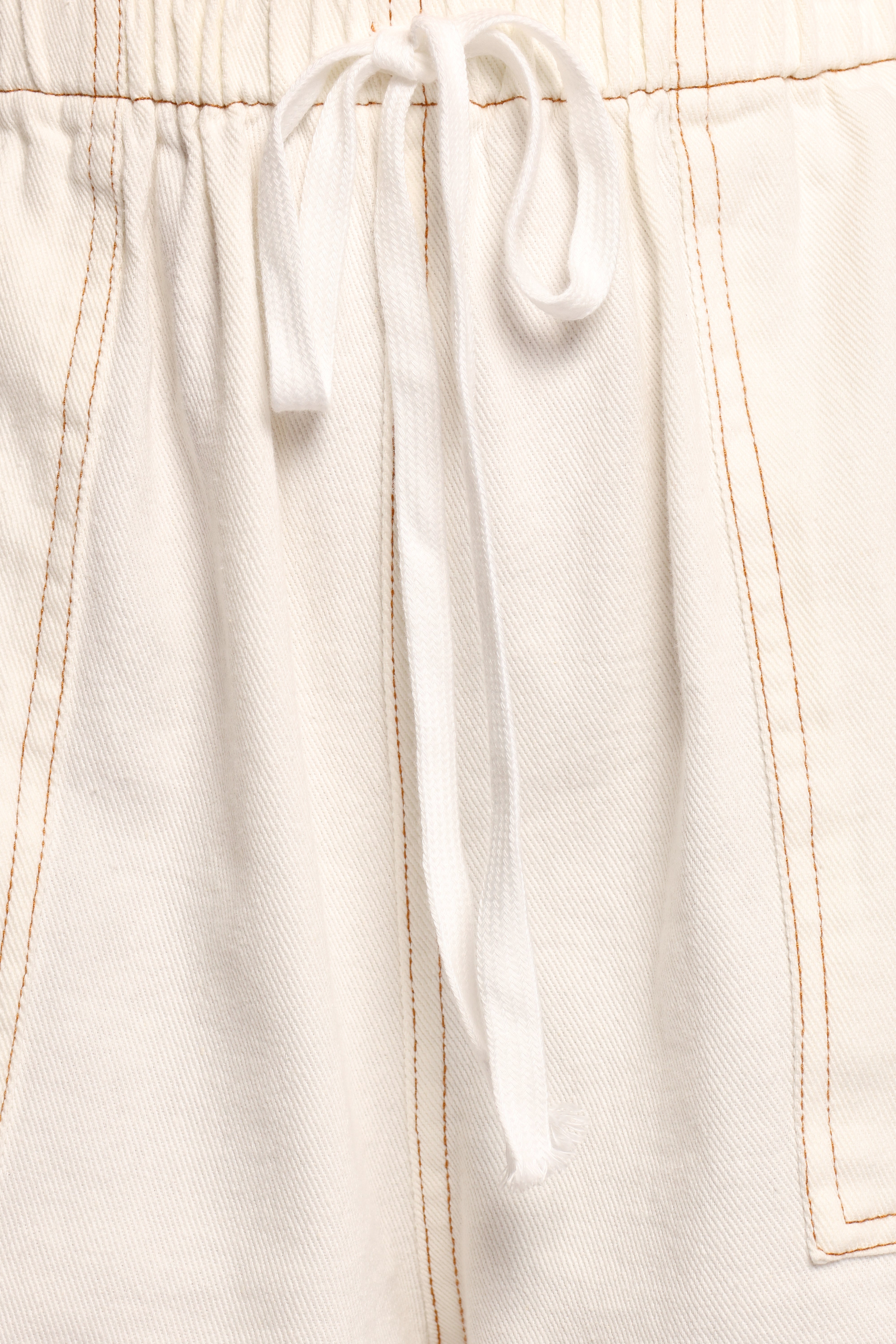 Noor Denim Short Set - White