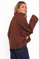 Notion Cropped Trench - Espresso