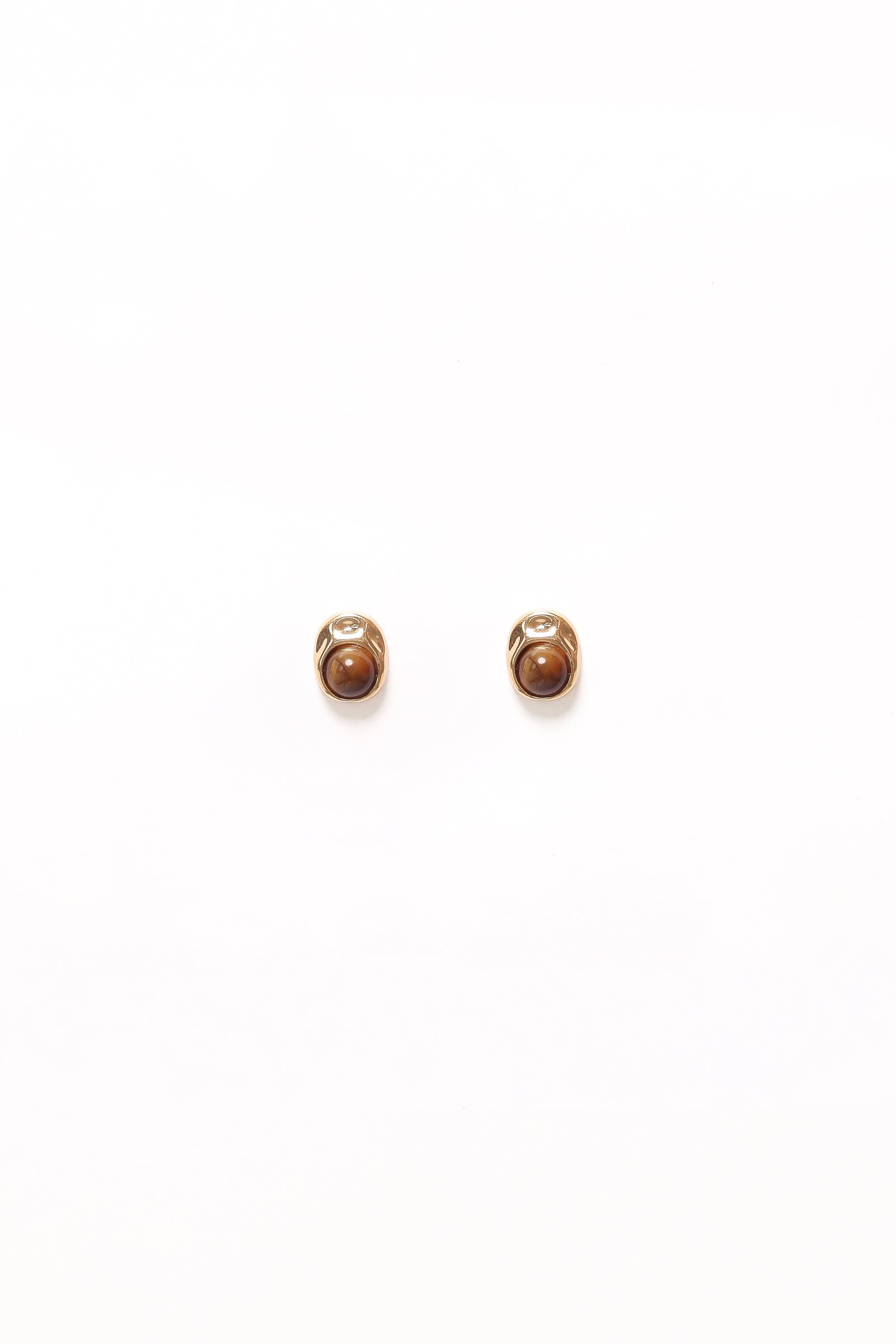 Nova Earrings - Brown/Gold