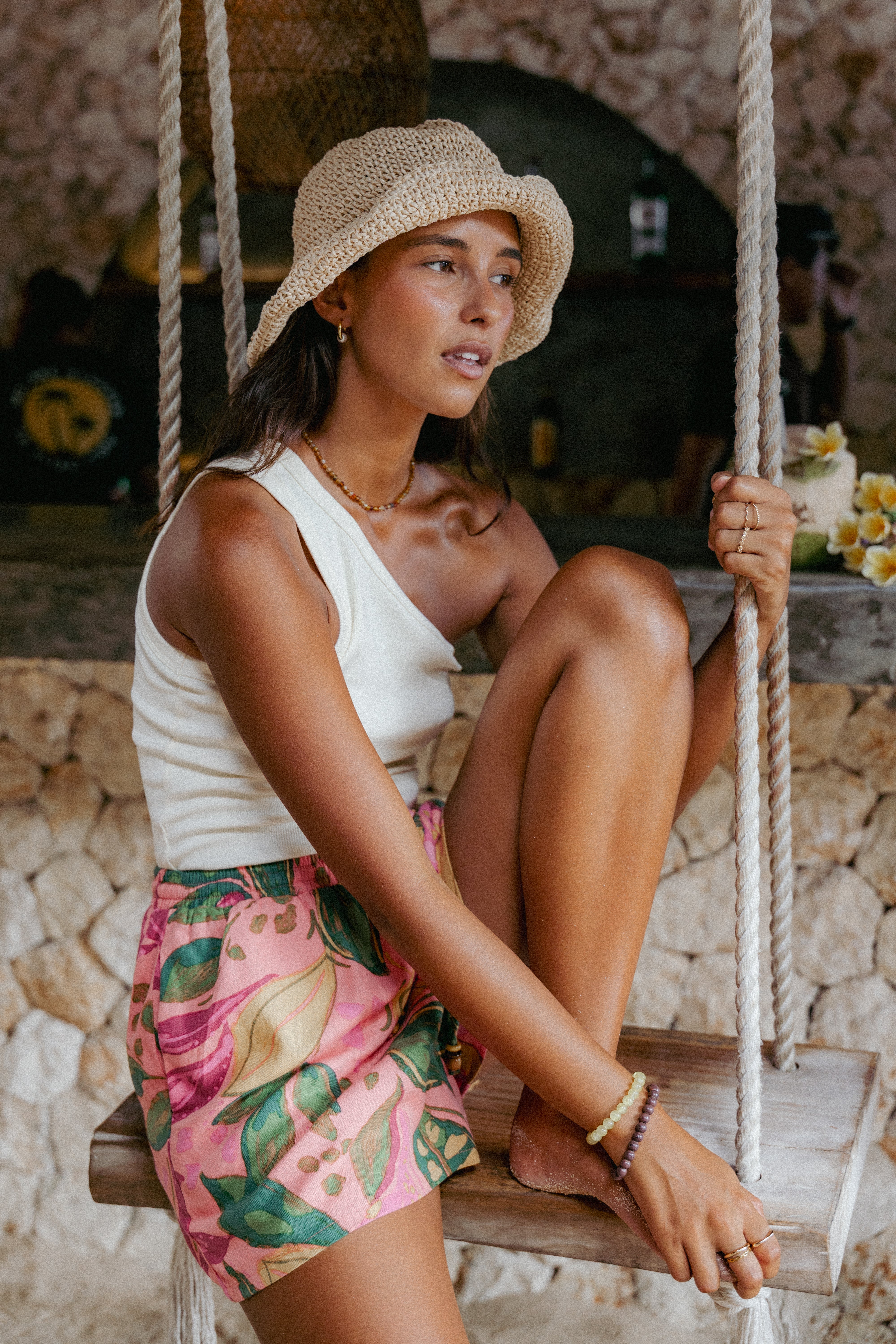 Nysa One Shoulder Top - Cream