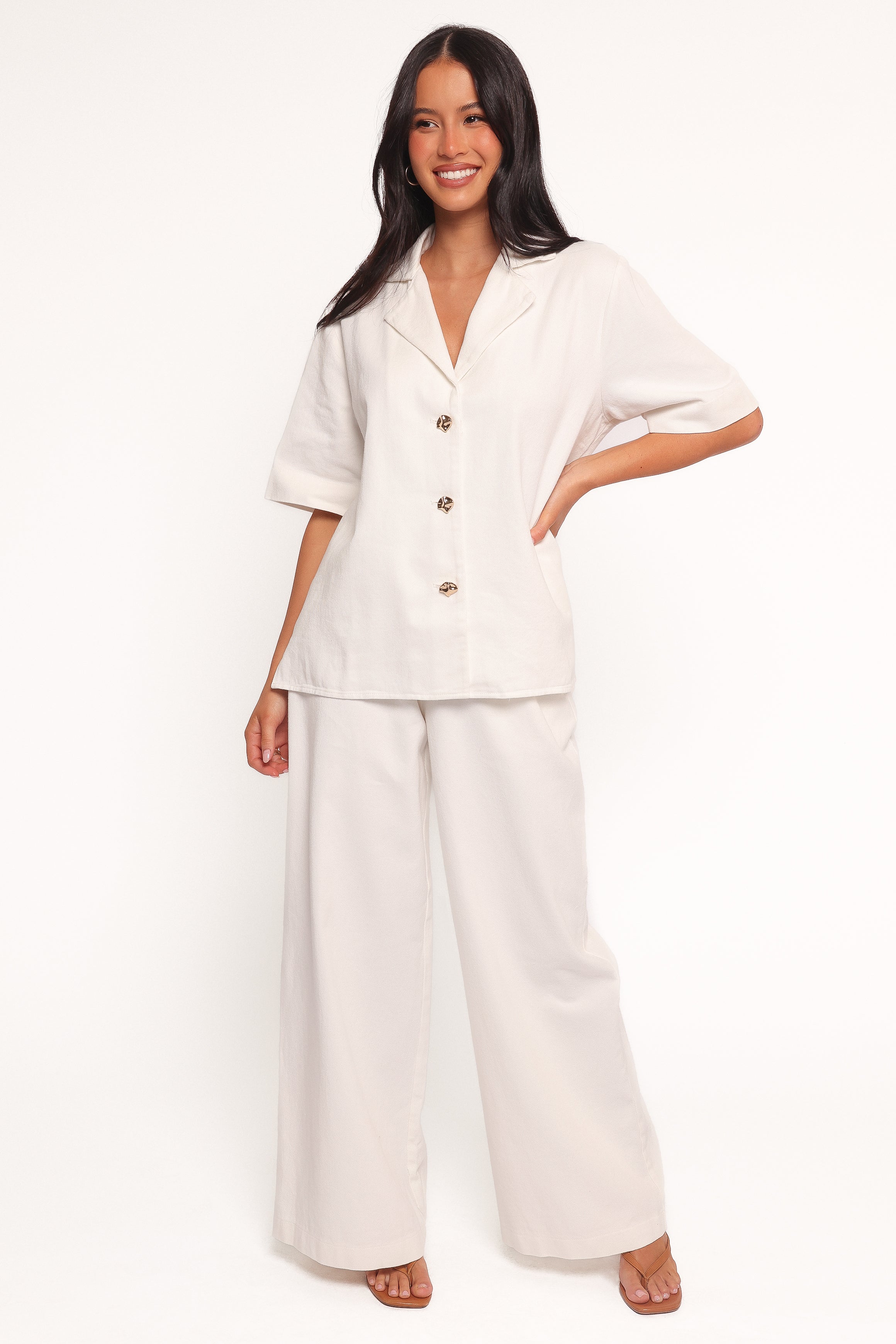 Odelia Denim Pant - Off White