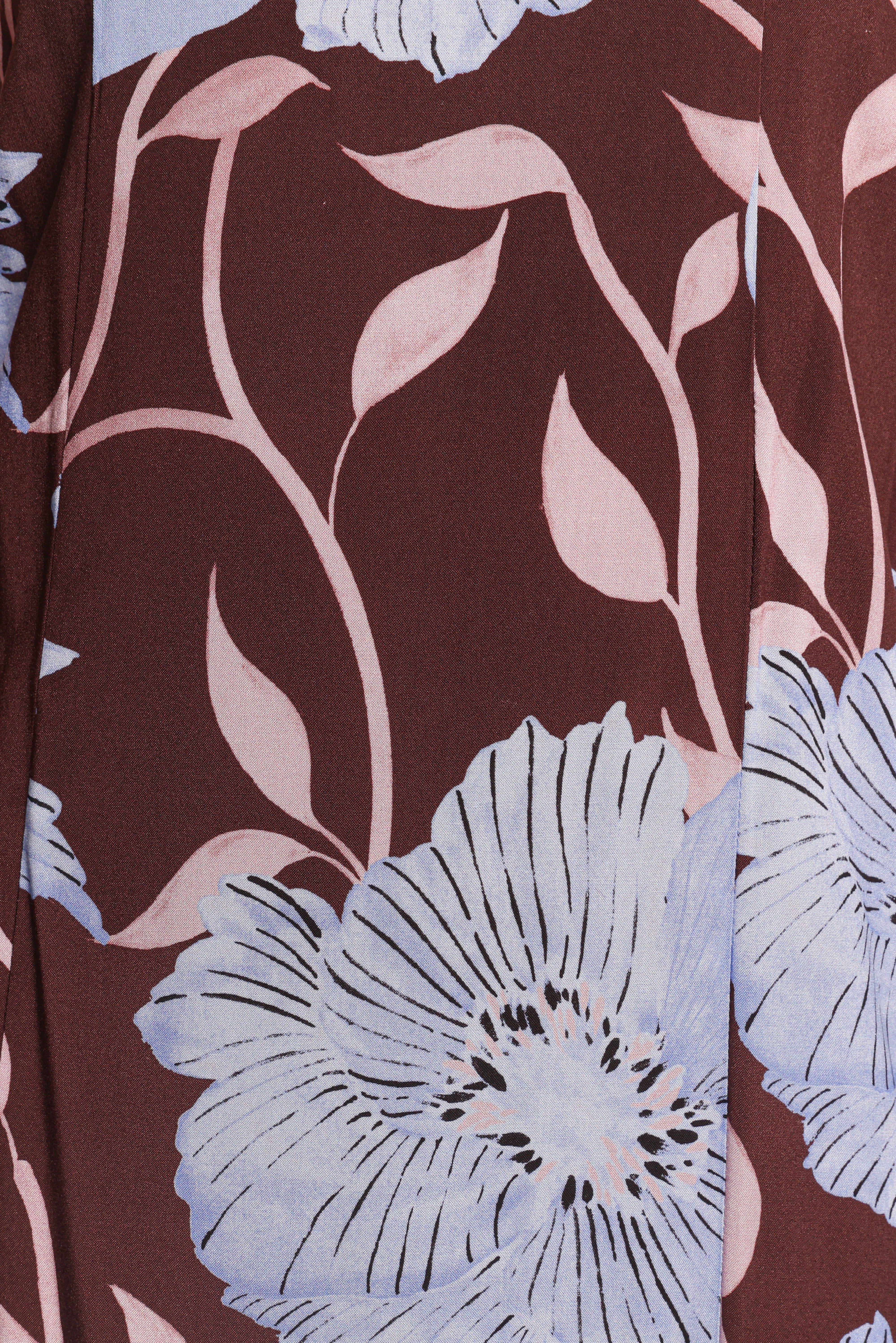 Ottavia Strapless Maxi Dress - Blue Poppies