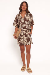 Pacifica Shorts - Chocolate Floral
