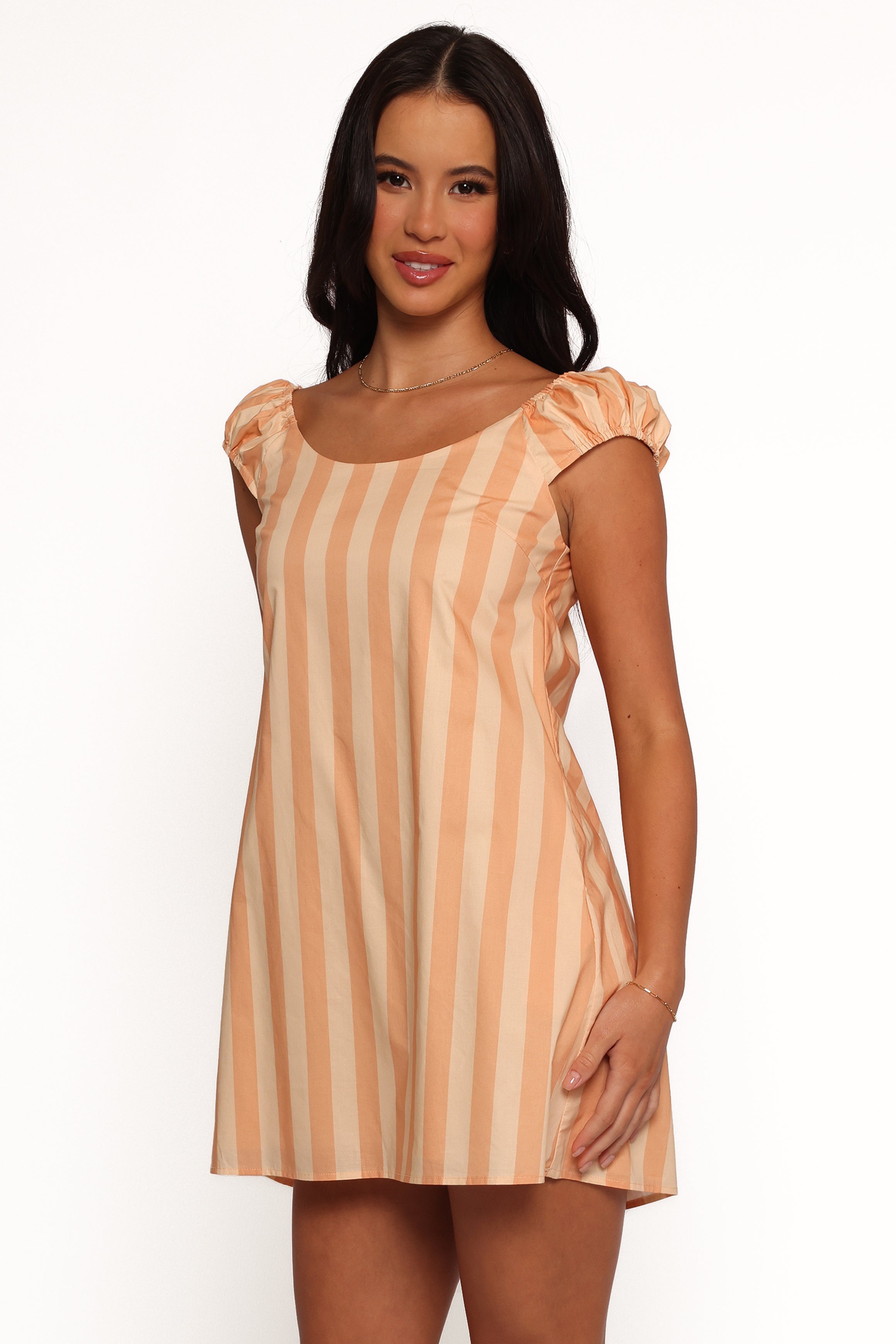 Pammy Mini Dress - Terracotta Stripe