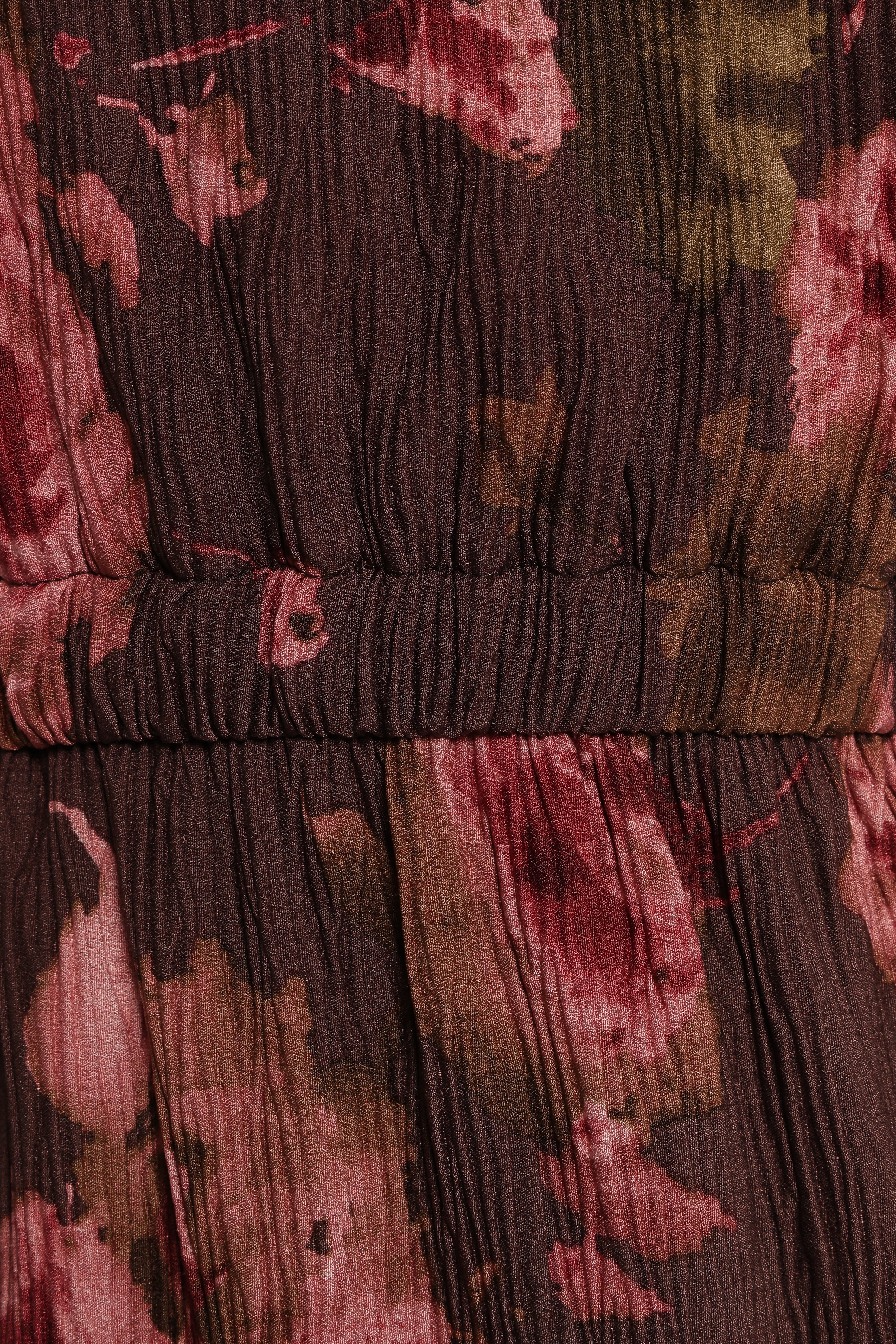 Pontee One Shoulder Pleated Midi Dress - Chocolate Brown