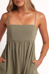Quinley Romper - Olive