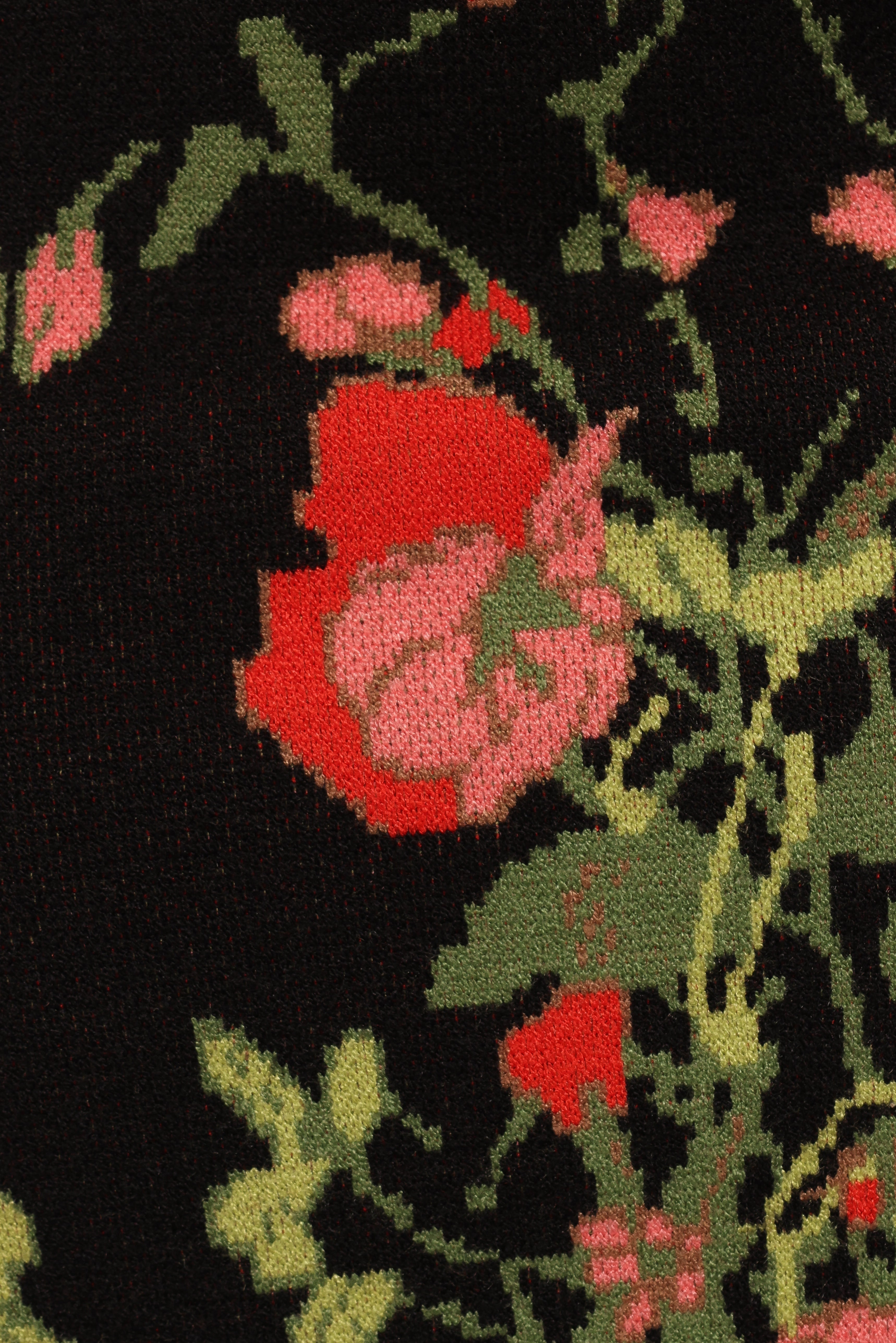 Reeva Knit Skirt - Black Floral