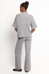 Remii Knit Pant Set - Grey