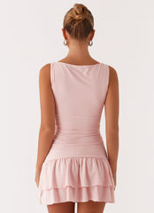 Rhiannon Frill Mini Dress - Pink