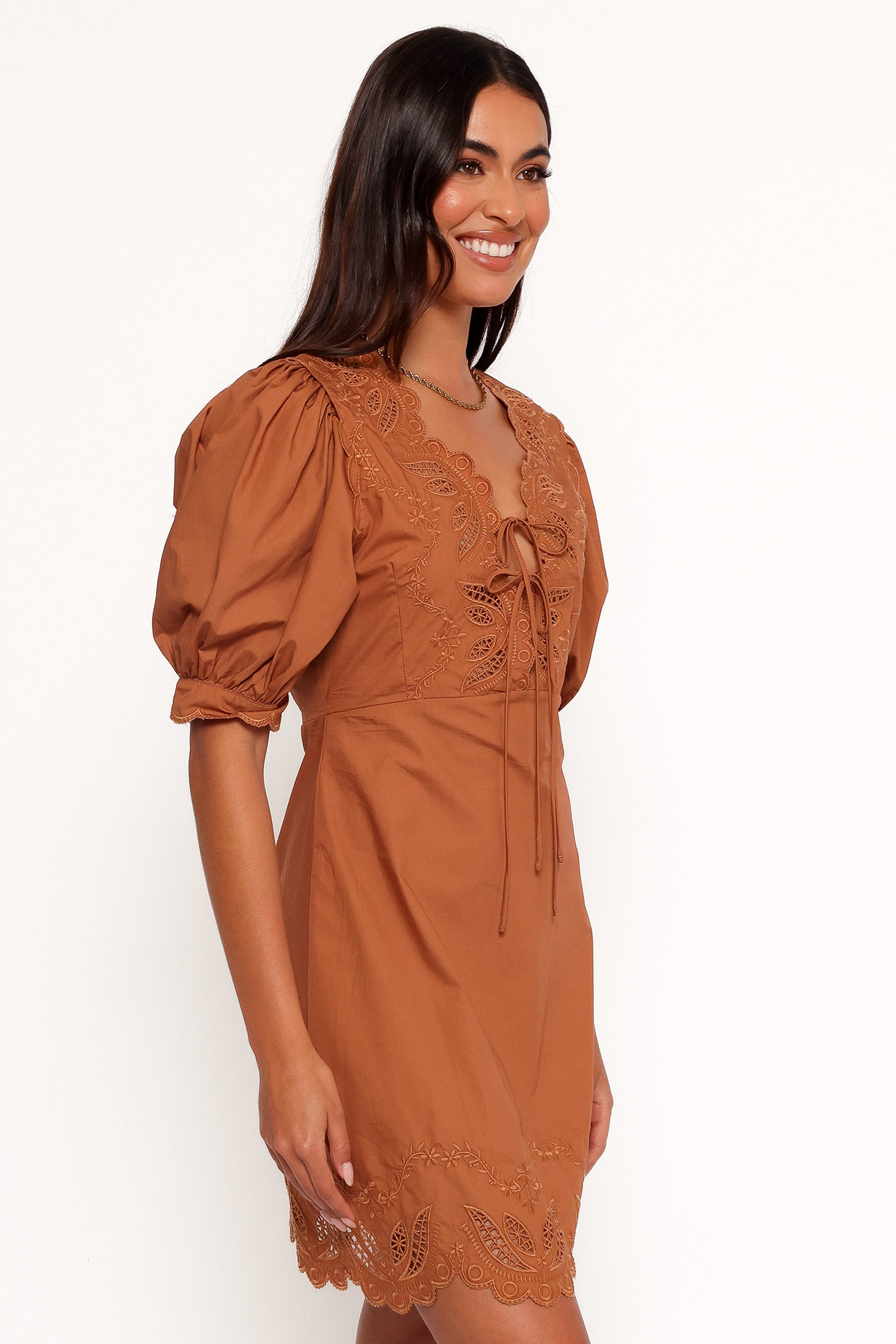 Rhodes Mini Dress - Brown