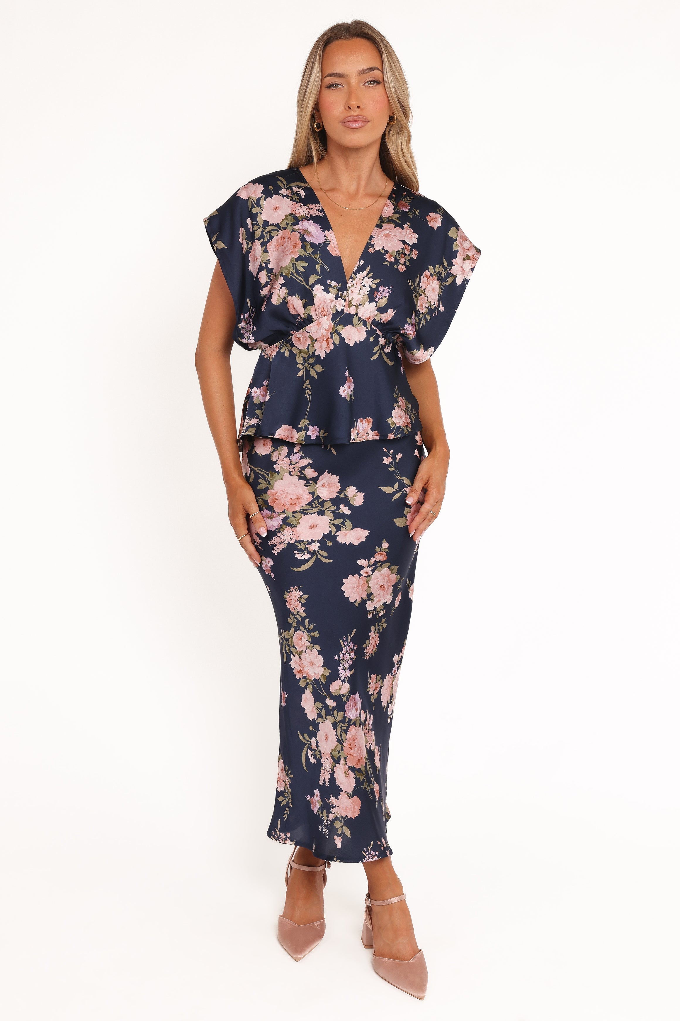 Ricki Top - Navy Floral