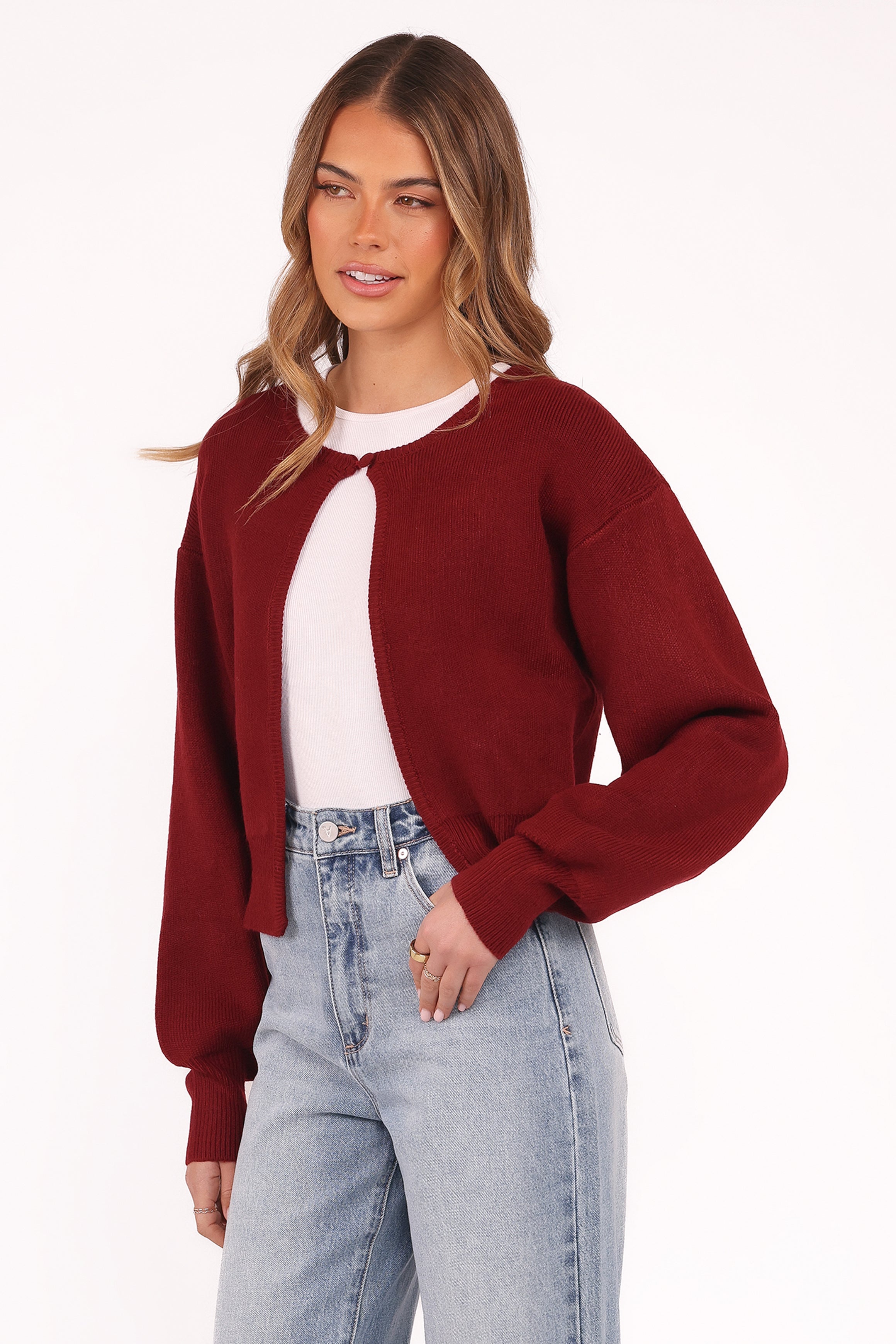 Ripley Knit Cardigan - Berry