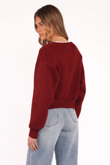 Ripley Knit Cardigan - Berry