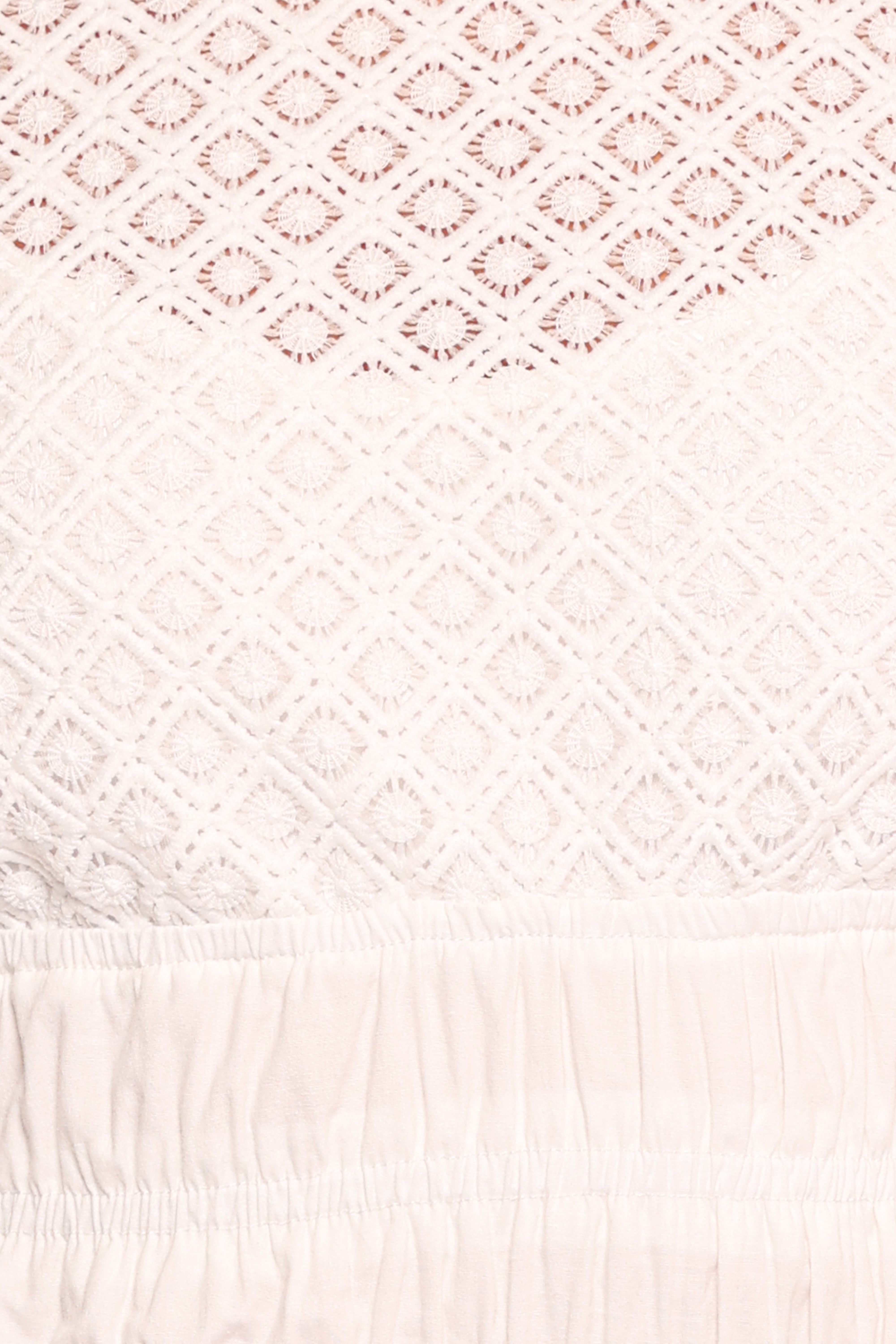 Riven Shirred Top - White