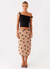 Rocca Midi Skirt - Nude