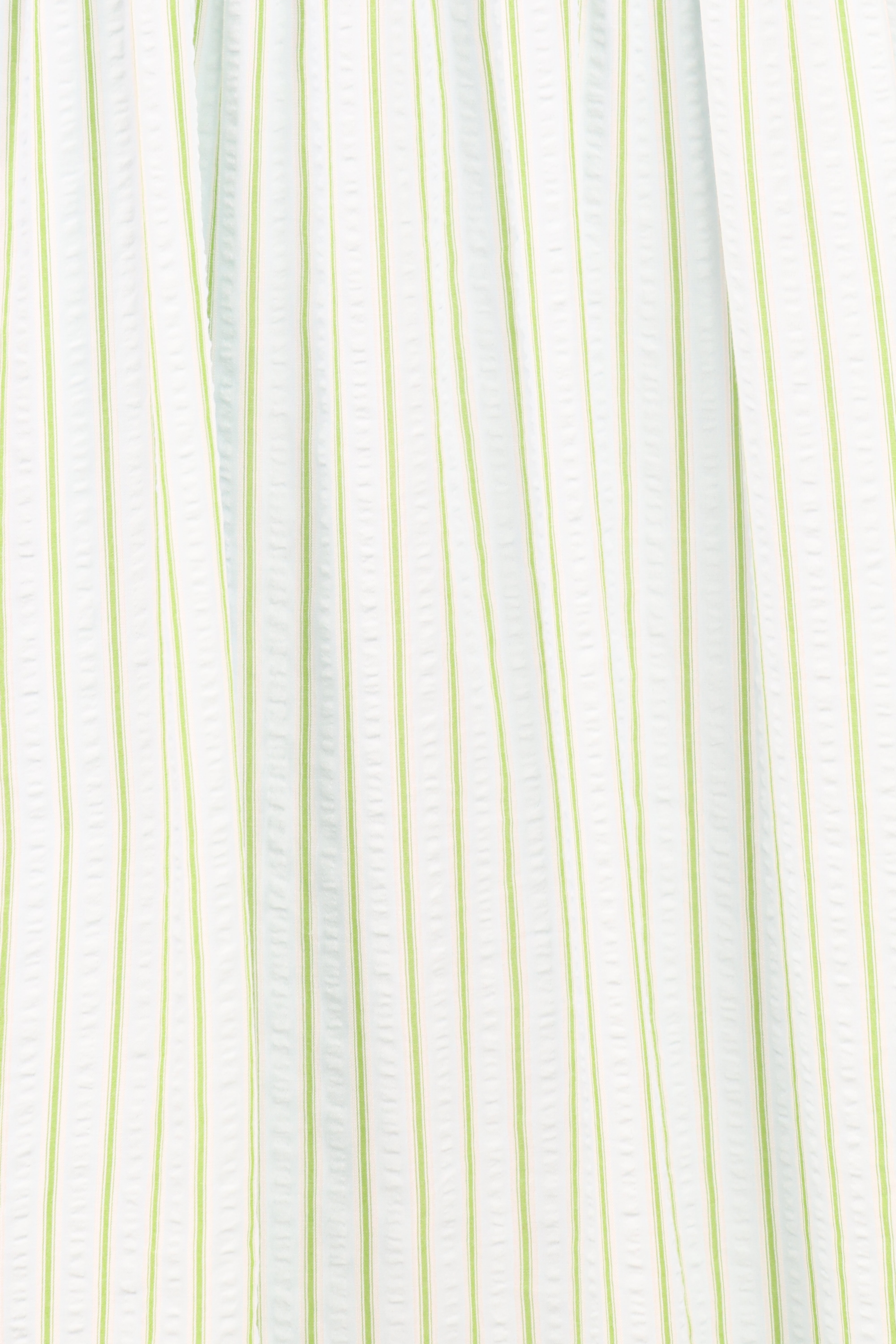 Ronnie Short Sleeve Midi Dress - Green Blue Stripe