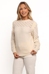 Roseanne Knit Sweater - Cream