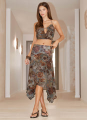 Rosewood Cowl Top - Vintage Blossom