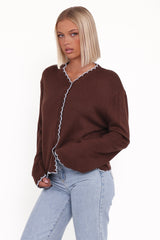 Ruby Knit Cardigan - Brown