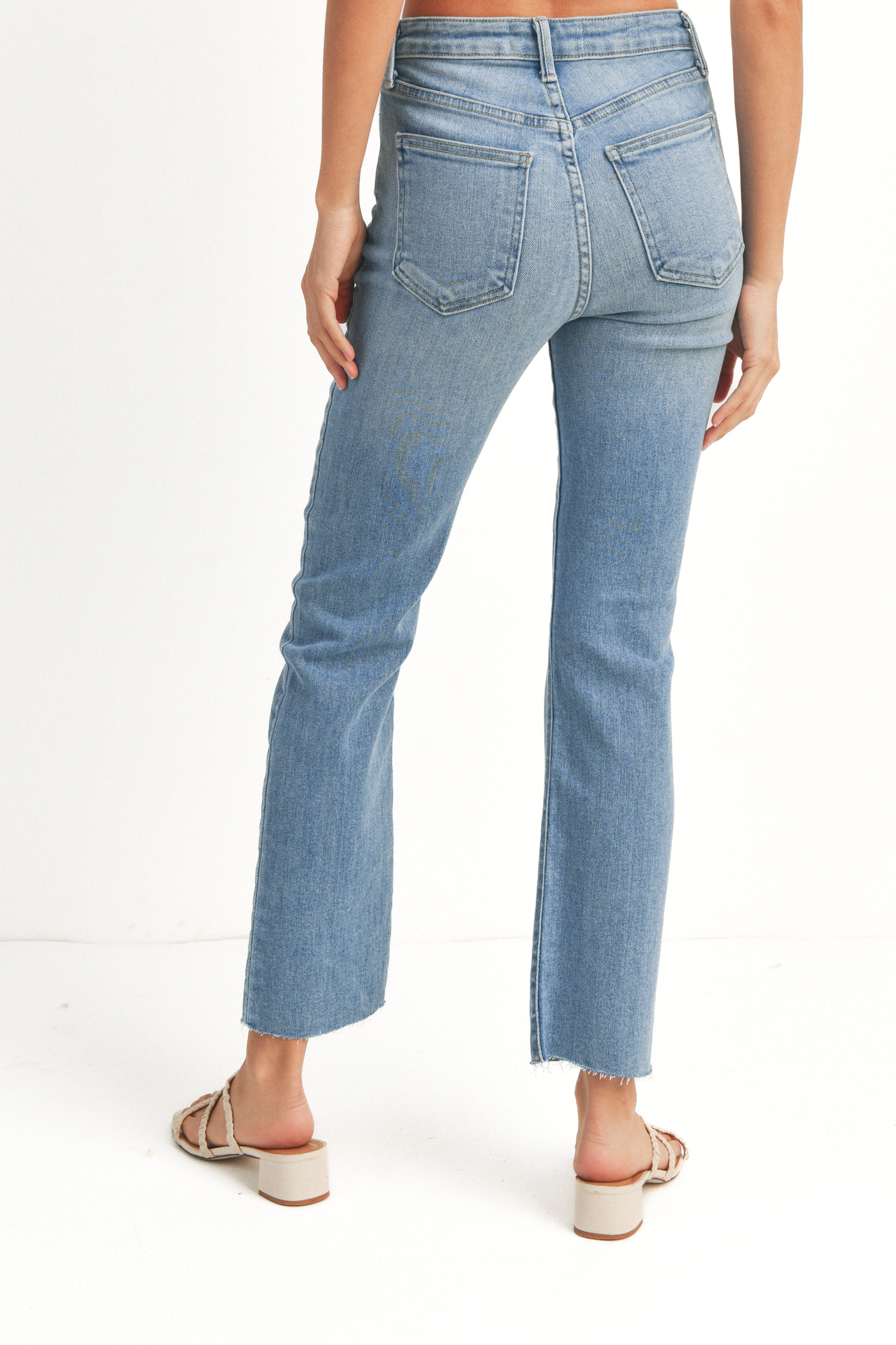 Just Black Distressed Slim Leg Jean - Medium