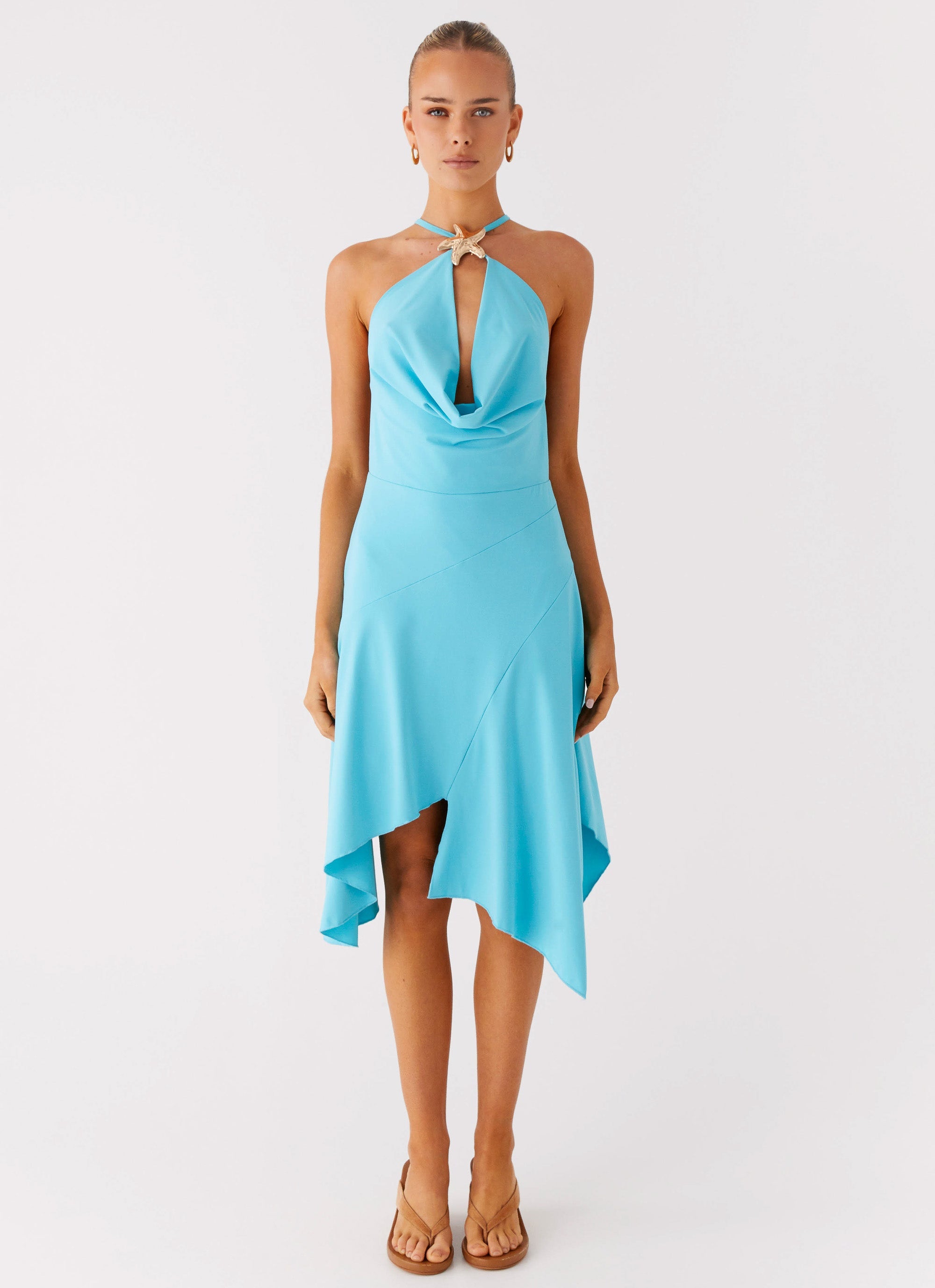 Salt Kiss Midi Dress - Turquoise