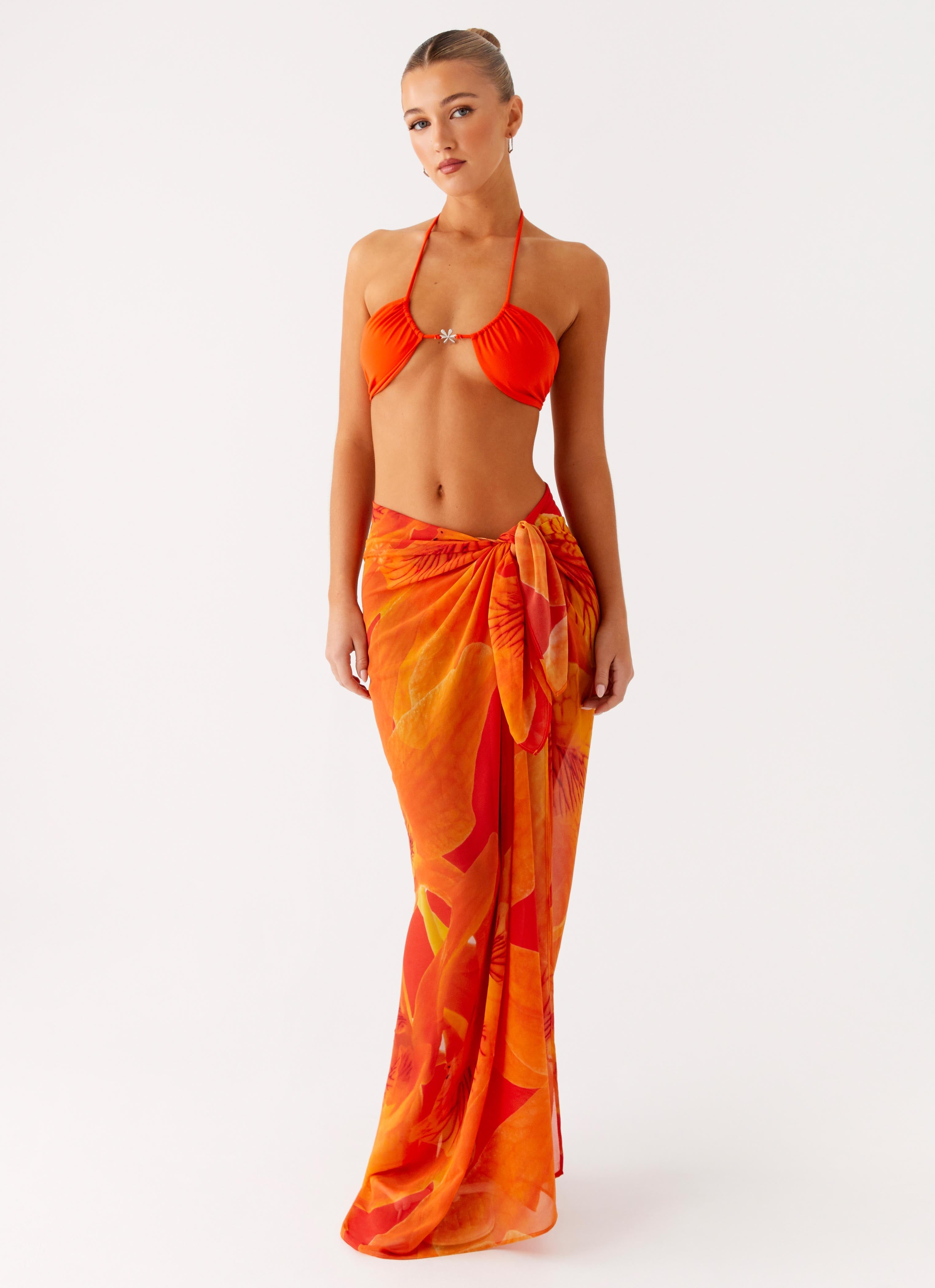 Sandy Shores Sarong - Serene Orange