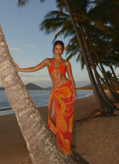 Sandy Shores Sarong - Serene Orange