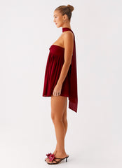 Saturn Mini Dress - Maroon