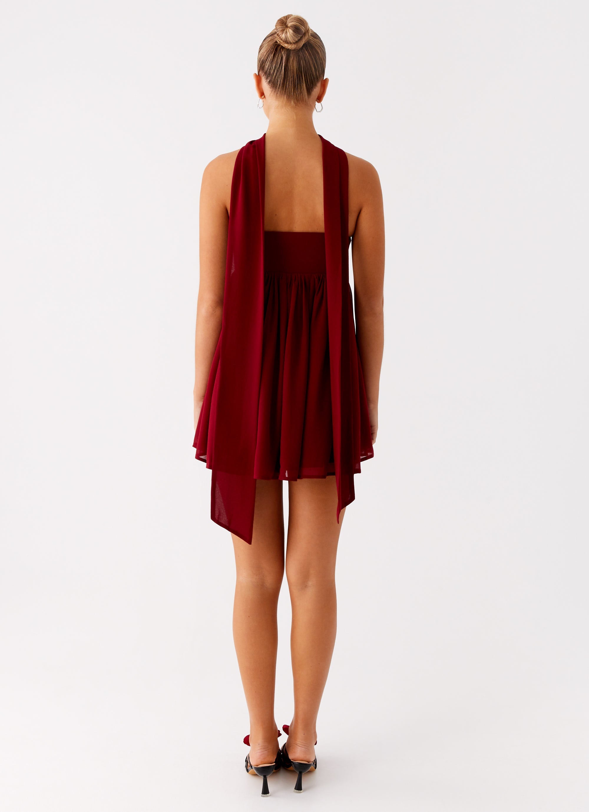Saturn Mini Dress - Maroon