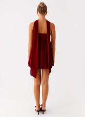 Saturn Mini Dress - Maroon