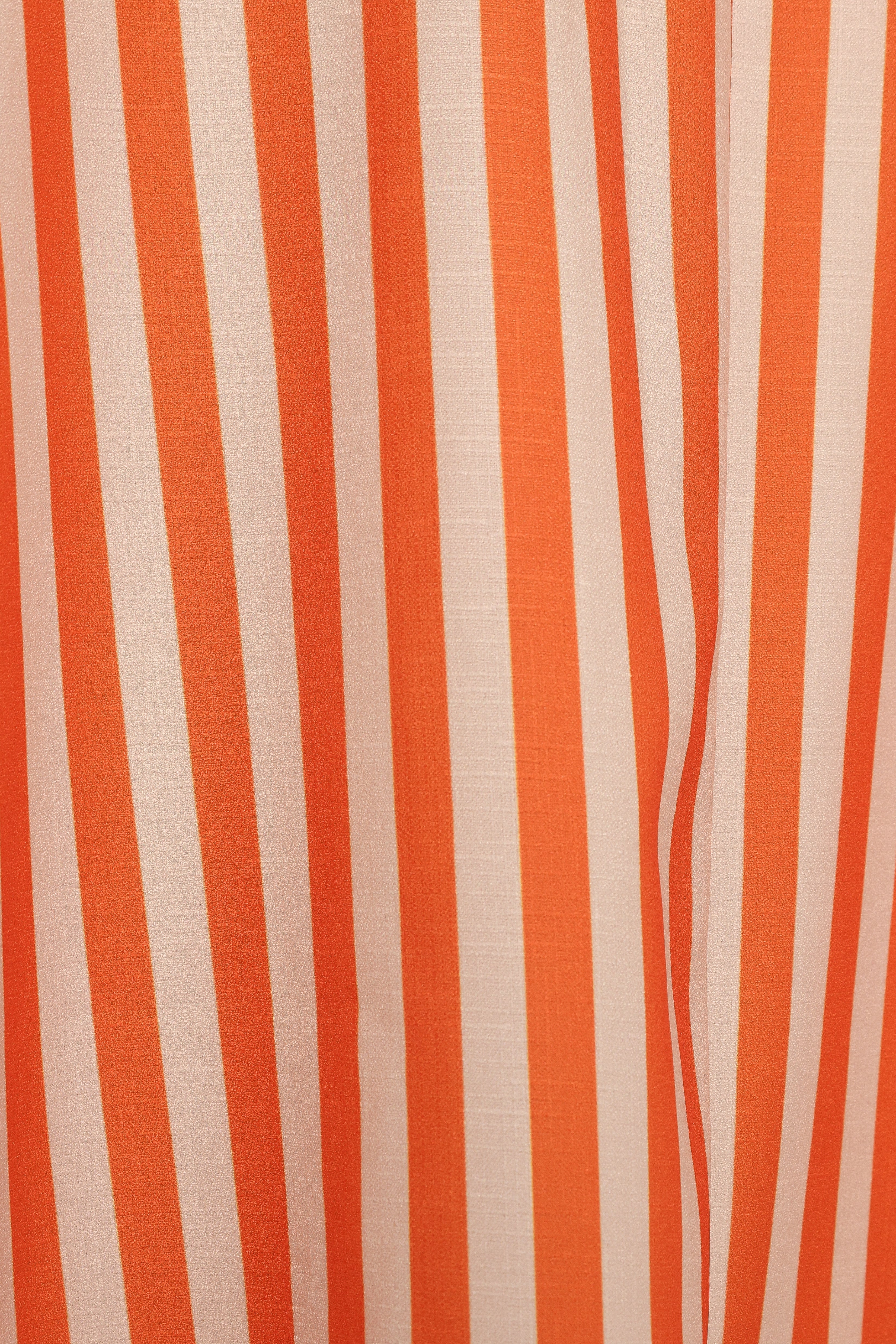 Serafina Two Piece Set - Orange Beige Stripe