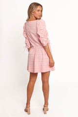 Siena Mini Dress - Pink Check