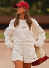 Signature Cropped Sweatshirt - Ivory