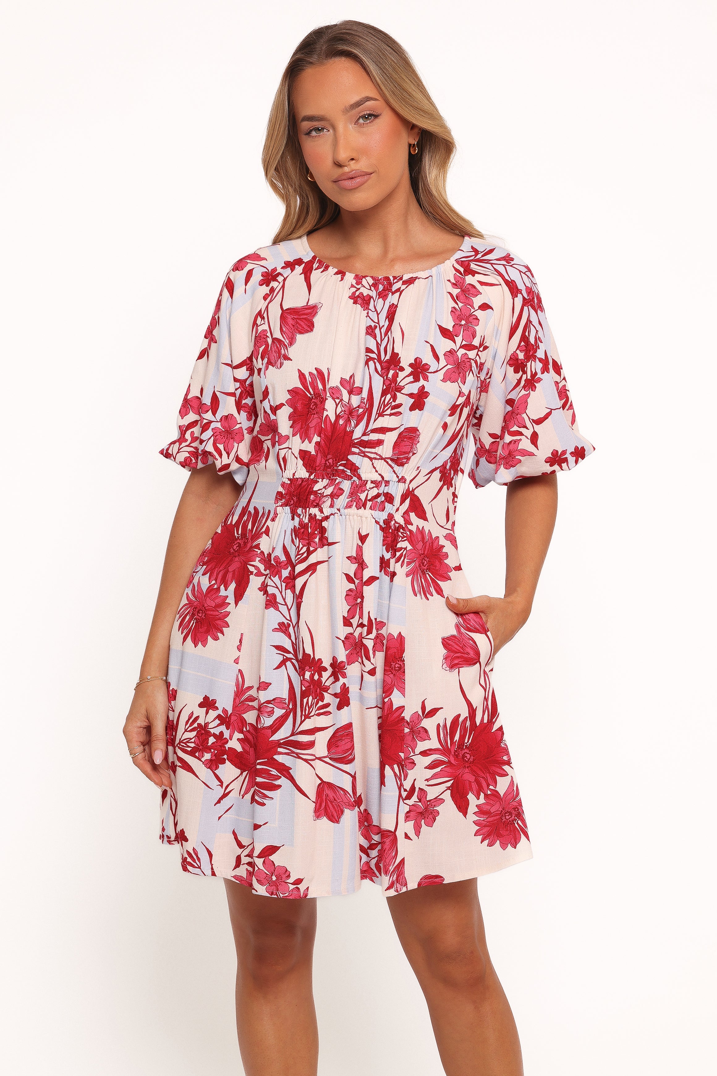 Simmons Mini Dress - Fuchsia Floral