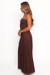 Skylar Midi Dress - Brown