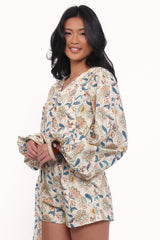 Soul Belted Romper - Paisley