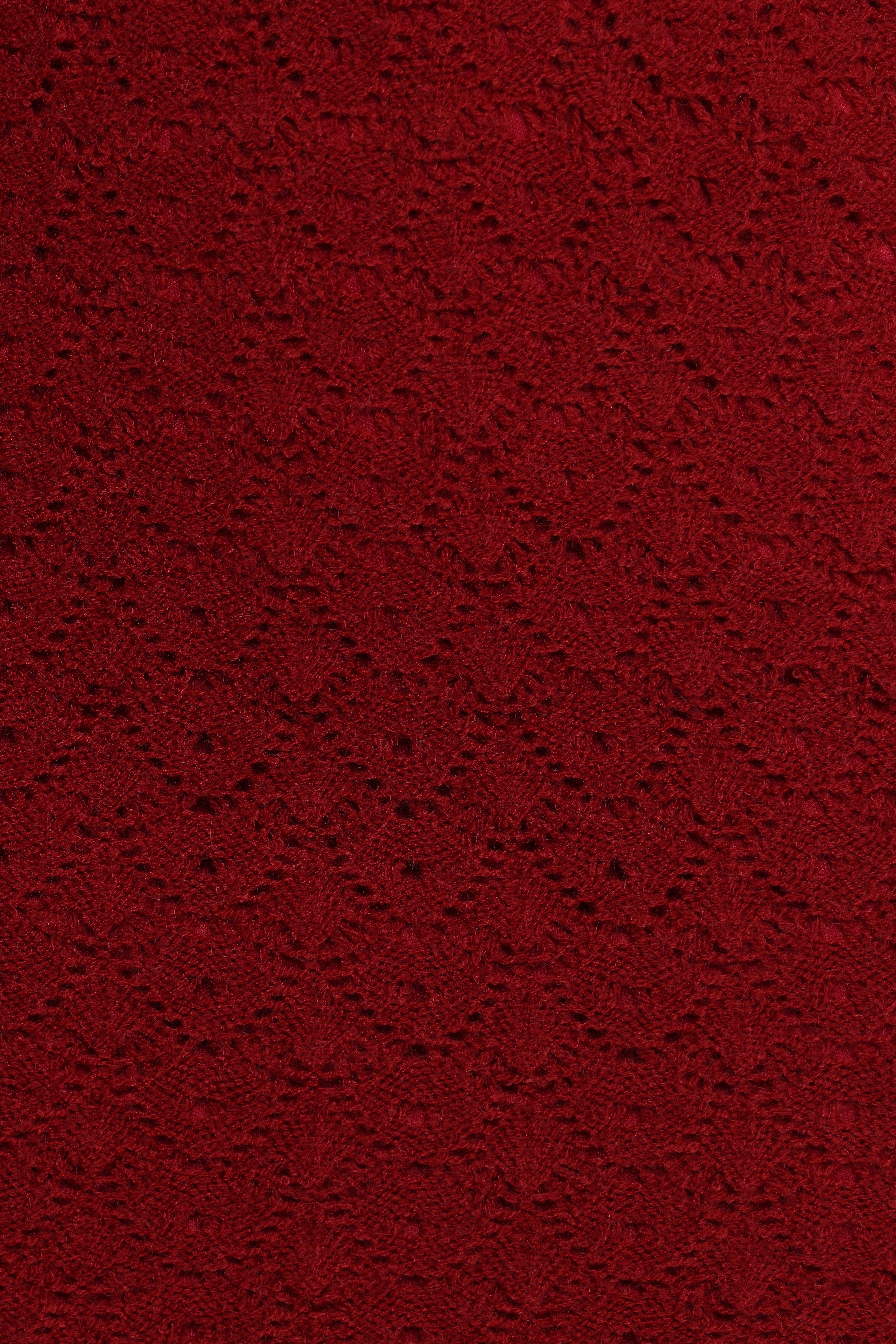 Suzzie Textured Knit Skirt/Cardi Set - Oxblood